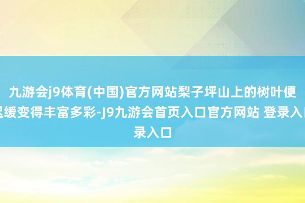 九游会j9体育(中国)官方网站梨子坪山上的树叶便迟缓变得丰富多彩-J9九游会首页入口官方网站 登录入口