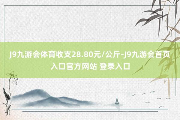 J9九游会体育收支28.80元/公斤-J9九游会首页入口官方网站 登录入口