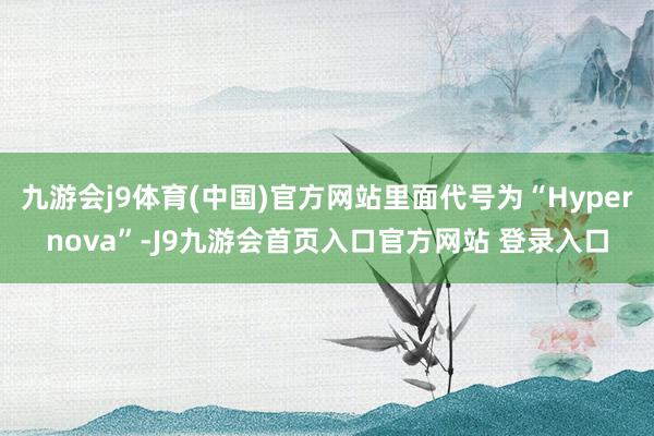 九游会j9体育(中国)官方网站里面代号为“Hypernova”-J9九游会首页入口官方网站 登录入口