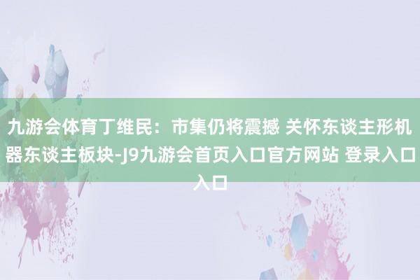 九游会体育丁维民:市集仍将震撼 关怀东谈主形机器东谈主板块-J9九游会首页入口官方网站 登录入口