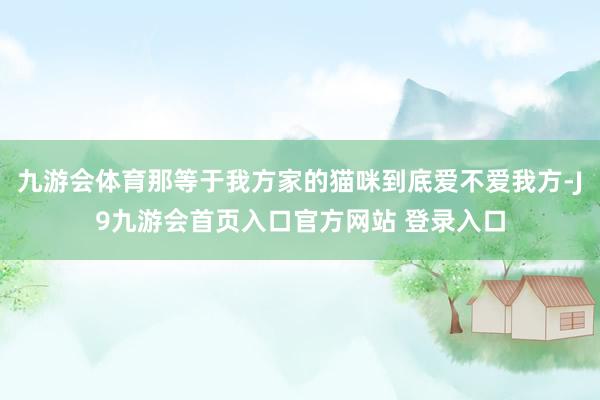 九游会体育那等于我方家的猫咪到底爱不爱我方-J9九游会首页入口官方网站 登录入口