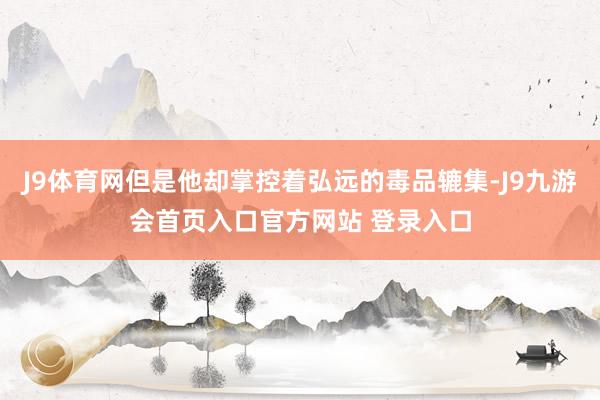 J9体育网但是他却掌控着弘远的毒品辘集-J9九游会首页入口官方网站 登录入口